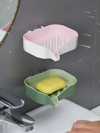 肥皂盒壁挂式沥水家用高档新款卫生间浴室放香皂双层置物架免打孔