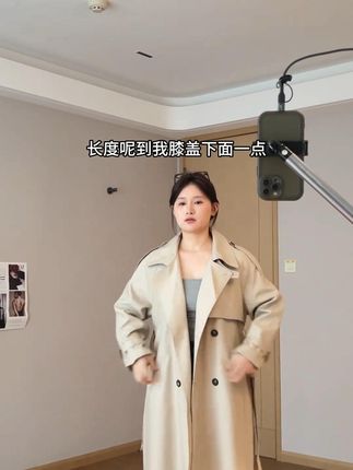 ZZZSTUDIO女款垂感风衣,小个子也能穿出高级英伦风! #小个子风衣 #女士风衣 #英伦风风衣 #垂感风衣 #简约气质风衣