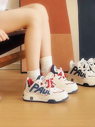 大嘴猴休闲运动鞋男款爆款2025新款潮流百搭小白鞋女厚底低帮板鞋