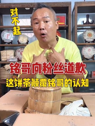 铭哥向粉丝们道歉!这饼茶确实颠覆铭哥的认知了!! #冰岛茶 #生普 #好茶推荐 #召唤茶友