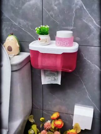 开博尔免打孔卫生间纸巾盒卷纸器厕所浴室多功能置物架防水纸巾架#纸巾盒