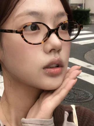 #k总 推荐正品眼镜豹纹椭圆复古近视眼镜框架可配度数防蓝光小脸女平光镜#眼镜 #防蓝光眼镜 #近视眼镜 #复古眼镜
