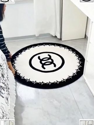 时尚北欧吊篮电脑椅圆形地毯客厅卧室床边地垫梳妆台耐脏摇摇椅垫#北欧风格 #吊篮椅垫 #圆形地毯 #客厅地垫 #耐脏地垫