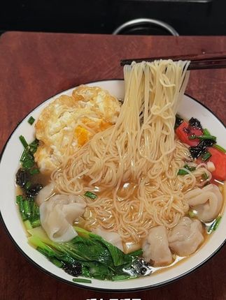 广式竹升面 #竹升面#早餐#清淡#面食#汤面