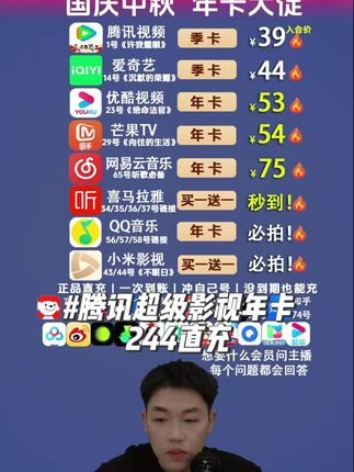 腾讯SVIP国庆中秋活动开始了, #腾讯视频 #极光TV #云视听极光 #腾讯超级影视会员