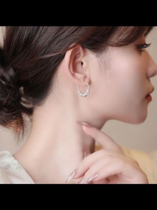精致如意转运珠耳环女2024新款高级感气质轻奢小众设计感耳圈耳饰 #小饰品 #小件 #时尚饰品