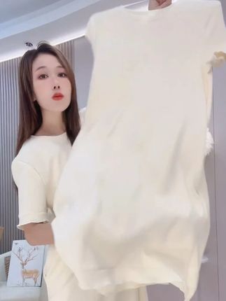 2025孕妇装A字裙中长裙夏季高弹力大码孕妇连衣裙外穿百搭休闲#夏季新款 #连衣裙 #显瘦穿搭 #穿出高级感 #面料舒适透气