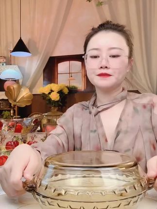 媚家两只8英寸琥珀原色鲍鱼盘家用大号玻璃双耳可微波炉烤箱专用 媚家两只8英寸琥珀原色鲍鱼盘家用大号玻璃双耳可微波炉烤箱专用+震惊!四十九的盘子和十五块九两个的一样!