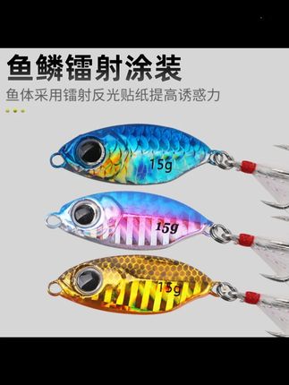 小胖子飘落蓝刃迷你小炫彩远投铁板路亚饵淡水海钓羽毛钩翘嘴饵小胖子飘落蓝刃迷你小炫彩远投铁板路亚饵淡水海钓羽毛钩翘嘴饵