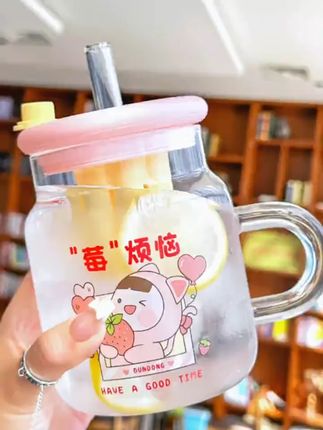 这个把手杯,真的美到我想喝水100次??评论区告诉我,你们最想用它喝什么?? #奶瓶 #玻璃杯推荐 #奶茶控 #好物分享 #吨咚水杯