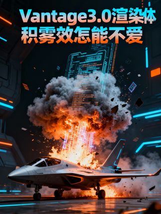 Vantage3.0急速渲染火焰烟雾体积效果 Vantage3.0这效率怎能不爱?几秒一张图就那么轻松!!!欢迎咨询课程#vantage #影视特效 #渲染后期 #火凤凰