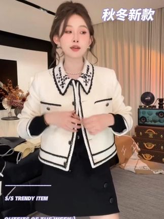 2025/S新品轻奢小香风短法式花呢外套 #马甲#开衫#衬衫#秋冬穿搭#小香风