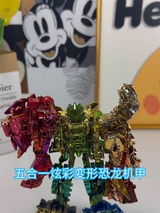 儿子超喜欢的炫彩#变形机器人 太好玩了!玩到停不下来#儿童礼物#男孩礼物#益智玩具#动手动脑