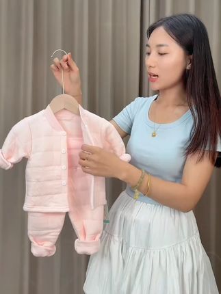 #母婴好物 #婴儿衣服 宝宝纯棉保暖套装