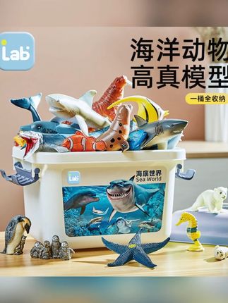 labif仿真海洋动物模型儿童玩具海底世界生物鲨鱼0-3岁宝宝2认知1#儿童玩具 #海洋动物模型 #宝宝认知 #labif玩具 #03岁玩具
