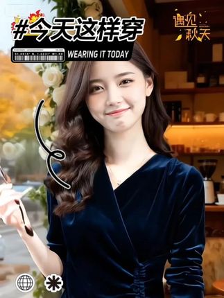 高级感丝绒女上衣V领蕾丝打底衫内搭2025秋季新款洋气小衫长 高级感丝绒女上衣V领蕾丝打底衫内搭2025秋季新款洋气小衫长#上衣女装#上衣推荐#秋装新款#秋装穿搭#秋装新品