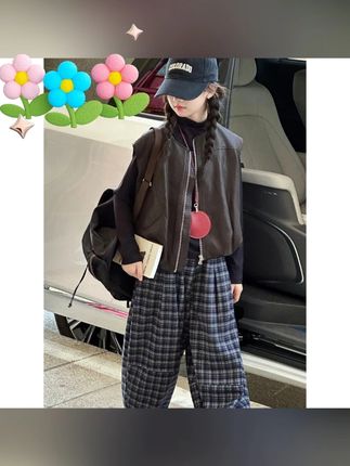 #女童三件套 #女童秋装 #女童套装 #女童衣服 #女童休闲套装 秋季皮衣马甲套装2025新款女大童时髦洋气儿童秋装休闲三件套