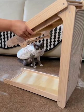 免安装实木猫爬架折叠剑麻立式猫抓板耐抓不掉屑多面磨爪不生虫#猫爬架 #猫抓板 #猫爬架推荐