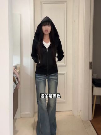 连帽开衫卫衣女春秋新款收腰修身拉链上衣休闲百搭运动瑜伽服外套#外套 #这样穿太好看了 #设计感小众上衣 #早秋穿搭 #穿出高级感