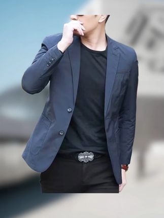 #男士商务休闲 #轻薄西服时尚 轻奢英伦纯色西装外套气质 #商务休闲 #穿出高级感