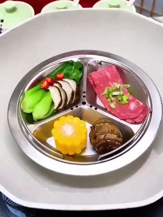 【御慕】三格蒸盘家用分格蒸笼篦子分隔蒸碗不锈钢电饭锅通用蒸屉#御慕蒸盘 #三格蒸屉 #家用蒸笼 #不锈钢蒸盘 #厨房用品