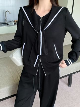 初秋海军领两件套 #微胖穿搭  #大码女装  #初秋穿搭