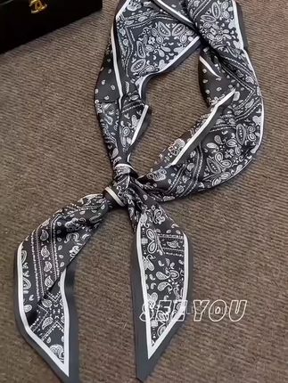 懒人丝巾小长条明星同款百搭西装衬衫围脖丝巾围巾护颈53520#懒人丝巾 #明星同款 #百搭围巾 #护颈丝巾 #时尚配饰