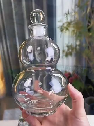 创意葫芦玻璃酒壶!冷萃茶瓶 自酿泡酒分装 密封空瓶 #玻璃酒壶 #泡酒瓶 #冷萃茶瓶