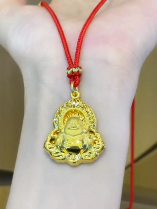 有缘的朋友,愿你笑口常开,好彩自然来!(2012)#首饰分享 #足金999 #美开乐珠宝 #足金吊坠 #女款吊坠推荐