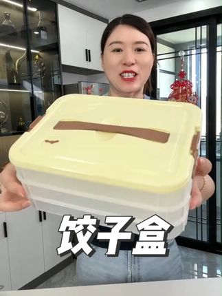 【三层一盖】饺子盒 装饺子的托盘一层一层的,冻饺子专用托盘#饺子收纳盒#饺子#包饺子#冻饺子#饺子盘
