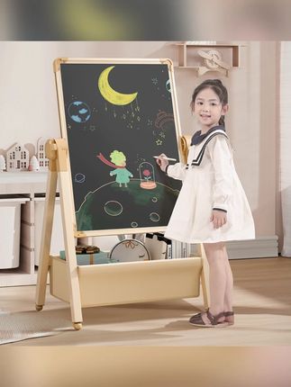 儿童画板双面磁性家用无尘小黑板支架式宝宝可擦折叠多功能画画板#儿童画板 #磁性黑板 #可折叠 #无尘 #宝宝画画