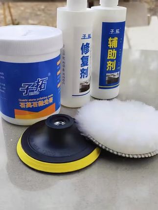 石材抛光膏修复液!大理石花岗岩打蜡增亮,辅助角磨机修复接缝 #抛光膏 #石材修复 #打蜡增亮