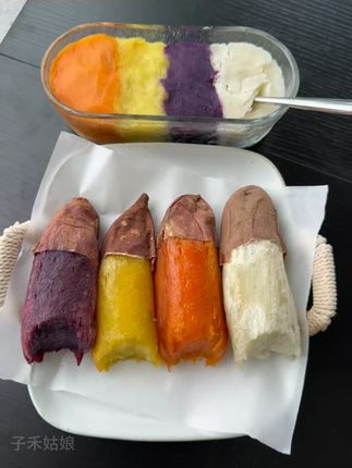 黄金榴莲蜜薯溏心紫薯哈密薯烟薯25号桃小蒙家的四色红薯#四色红薯 #黄金榴莲蜜薯 #溏心紫薯 #桃小蒙家 #美味红薯