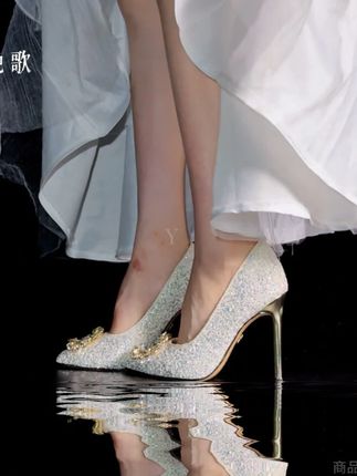 亮闪闪的婚鞋 #高跟鞋 #女鞋推荐 #仙女必备 #lilywei高跟鞋 #鞋子