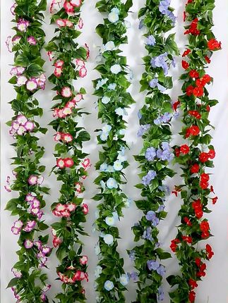 仿真牵牛花喇叭花塑料花假花藤条空调管道遮挡装饰藤蔓缠绕绿植物#好物推荐 #仿真花 #塑料花 #假花 #装饰