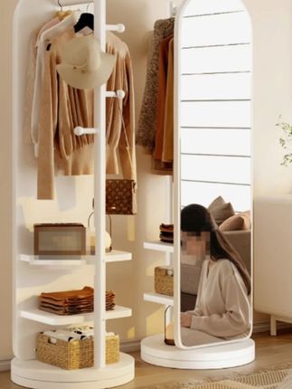 旋转全身镜落地镜家用卧室置物架可挂衣帽架一体穿衣镜大试衣镜子#旋转落地镜 #落地镜 #试衣镜 #衣帽架推荐 #试衣镜挂衣架