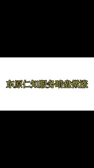 港美股丨东原仁知服务暗盘微涨#港股