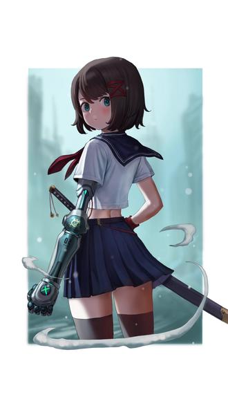 机械臂少女.#二次元少女 #绘画过程 #二次元 - 抖音