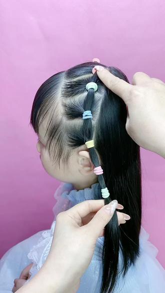 燕子儿童编发:春日清新公主风发型#编发教程 #儿童编发 #公主发型