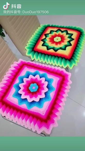 莲花坐垫,莲花象征着平安!幸福安康!吉祥!#纯手工勾织