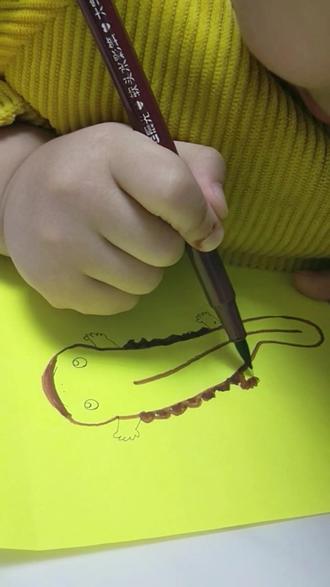 #作业打卡#随手画 #娃娃鱼#动手能力培养