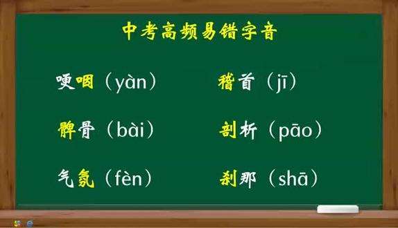 初中语文——中考易错字音