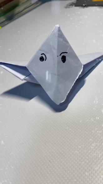 #手工折纸 #热门 #让孩子远离手机 手工折纸-可以张嘴闭嘴吃东西的小鸟!