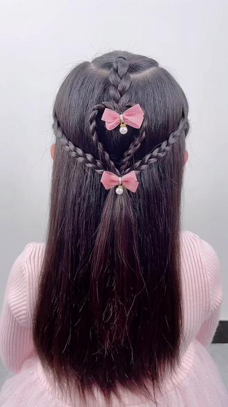 爱心披肩发#儿童编发 #日常编发 @抖音小助手 - 抖音