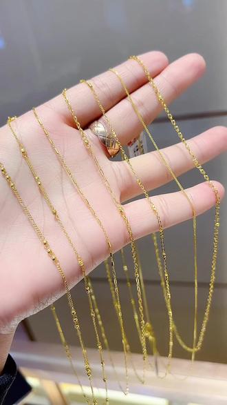 3克4克黄金项链,按克算黄金。#黄金项链 #美物分享 #梦金园黄金 #按克卖黄金