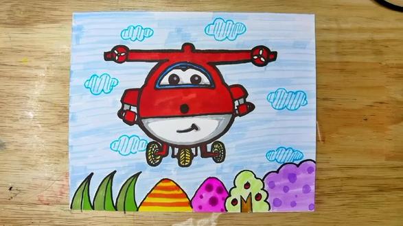 超级飞侠来了#画画 #简笔画 #一起学画画 #育儿