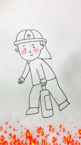 向最美逆行者致敬!消防员动作(1)#简笔画 #画画教程 #消防员 @抖音小助手