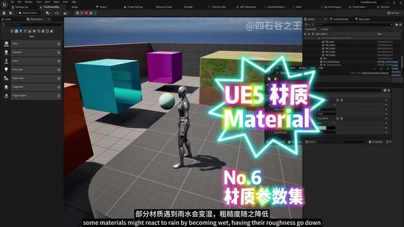 No.6 材质参数集 UE5虚幻引擎材质系统免费教程,#UE5#虚幻引擎#游戏开发#材质
