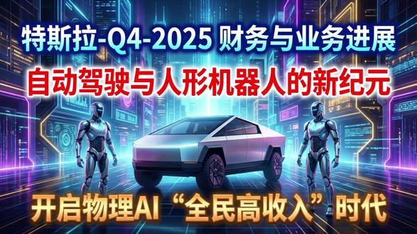 特斯拉2025年Q4与2025全年财务与业务进展 特斯拉-Q4-2025 财务与业务进展。别了Model S/X!特斯拉豪掷200亿,开启物理AI“全民高收入”时代。特斯拉正从“电车公司”的旧壳中破茧而出,进化为掌控现实世界的物理 AI 巨头!马斯克在财报中正式“揭竿而起”:为了给年产百万台的 Optimus 机器人腾出产线,功勋车型 Model S/X 宣告光荣退役。这不仅仅是产能的置换,更是特斯拉“惊人丰饶”(Amazing Abundance)新使命的开端——马斯克预言,AI 与机器人的结合将把人类带入“普遍高收入”而非仅仅是“基本收入”的纪元。
支撑这一野心的是高达 200 亿美元的史诗级资本支出,被高管称为“新书的第一章”。当 Robotaxi 开始在奥斯汀街头真正“脱壳”无监督运行,FSD 订阅用户冲破 110 万大关,你会发现,曾经引以为傲的电车业务,如今已缩影为承载 AI 帝国的“引导程序”。#特斯拉 #Robotaxi #物理AI #特斯拉2025Q4财报
