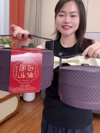 国风双层提篮月饼